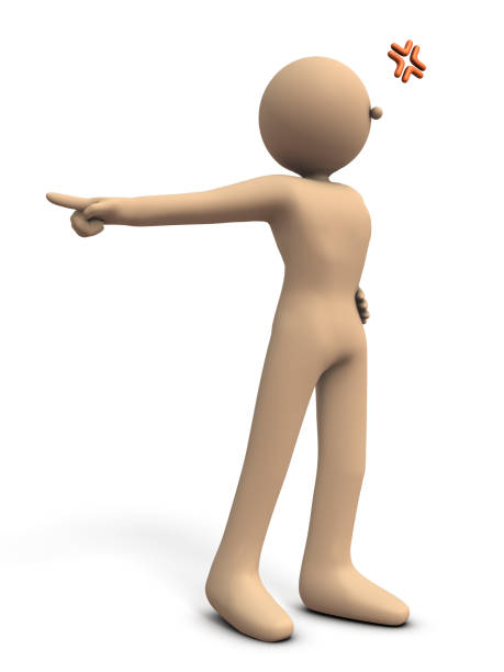 Cartoon 3D stickman figure is warning for Coronavirus Covid-19 on an empty digital display against white background. 3D render ready to crop all sizes.