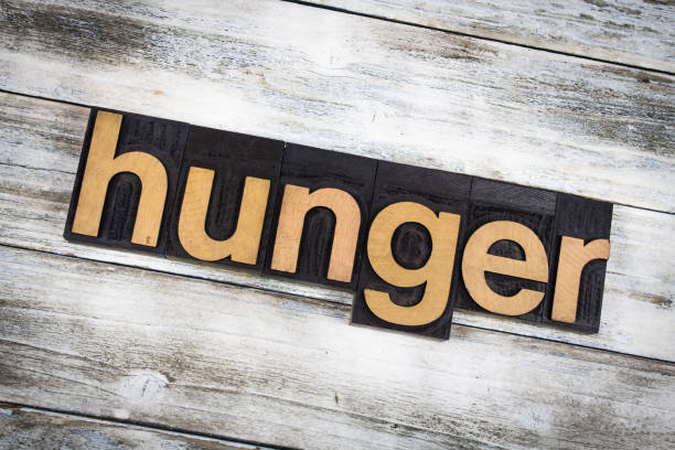 istock Hunger Letterpress Word on Wooden Background 696931914