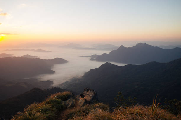 istock Sunrise at Phu Chi Fa mountain at Chiangrai, Thailand 696939684