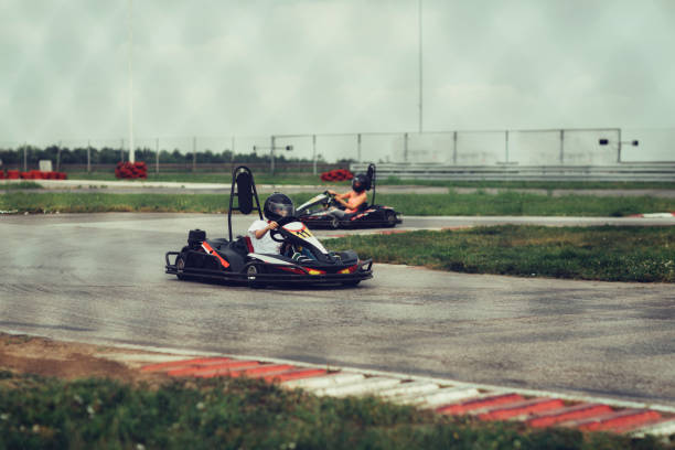 istock Mother and son go-Karts 696939748