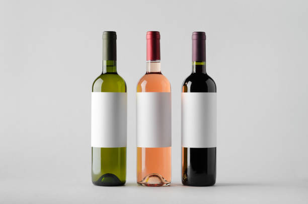 istock Wine Bottle Mock-Up - Three Bottles. Blank Label 696946810