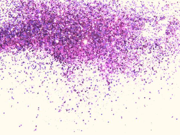 purple glitter sparkles on white background - 5470 imagens e fotografias de stock