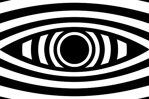 Eye - abstract black and white background