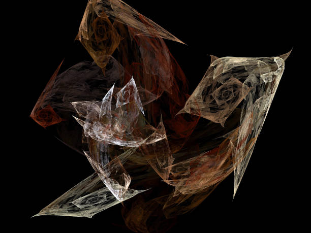 istock image of one Digital Fractal on Black Color 696949186