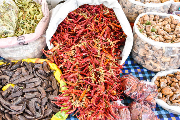 Various spices on the market in Fethiye, Turkey