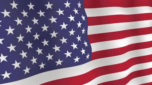 Vector illustration of USA flag background.