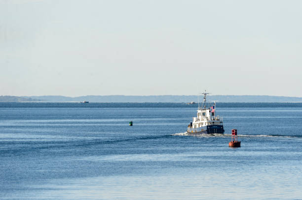 istock Expedition yacht leaving New Bedford 696954942