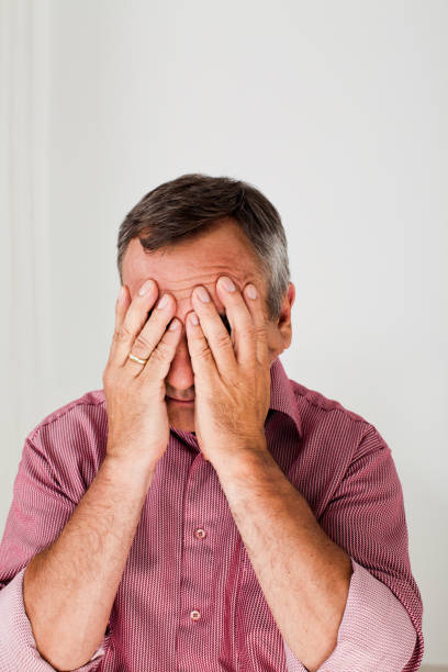istock Mature Man with Headache, Portrait 696955826