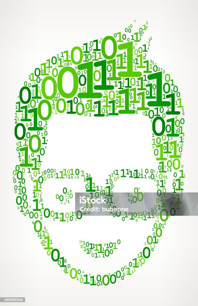 Student Binary Code Zero One Vector Illustration Stock Illustration ...