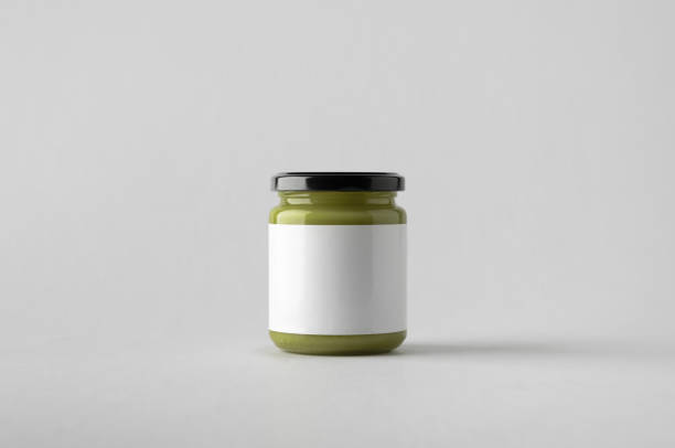 istock Pumpkin / Hemp Seed Butter Jar Mock-Up - Blank Label 696962996