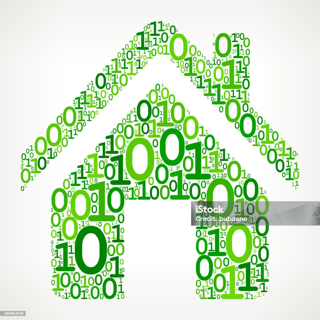 Binary Code Houses Home Binary Code Zero One Vector Illustration Stock Illustration ...