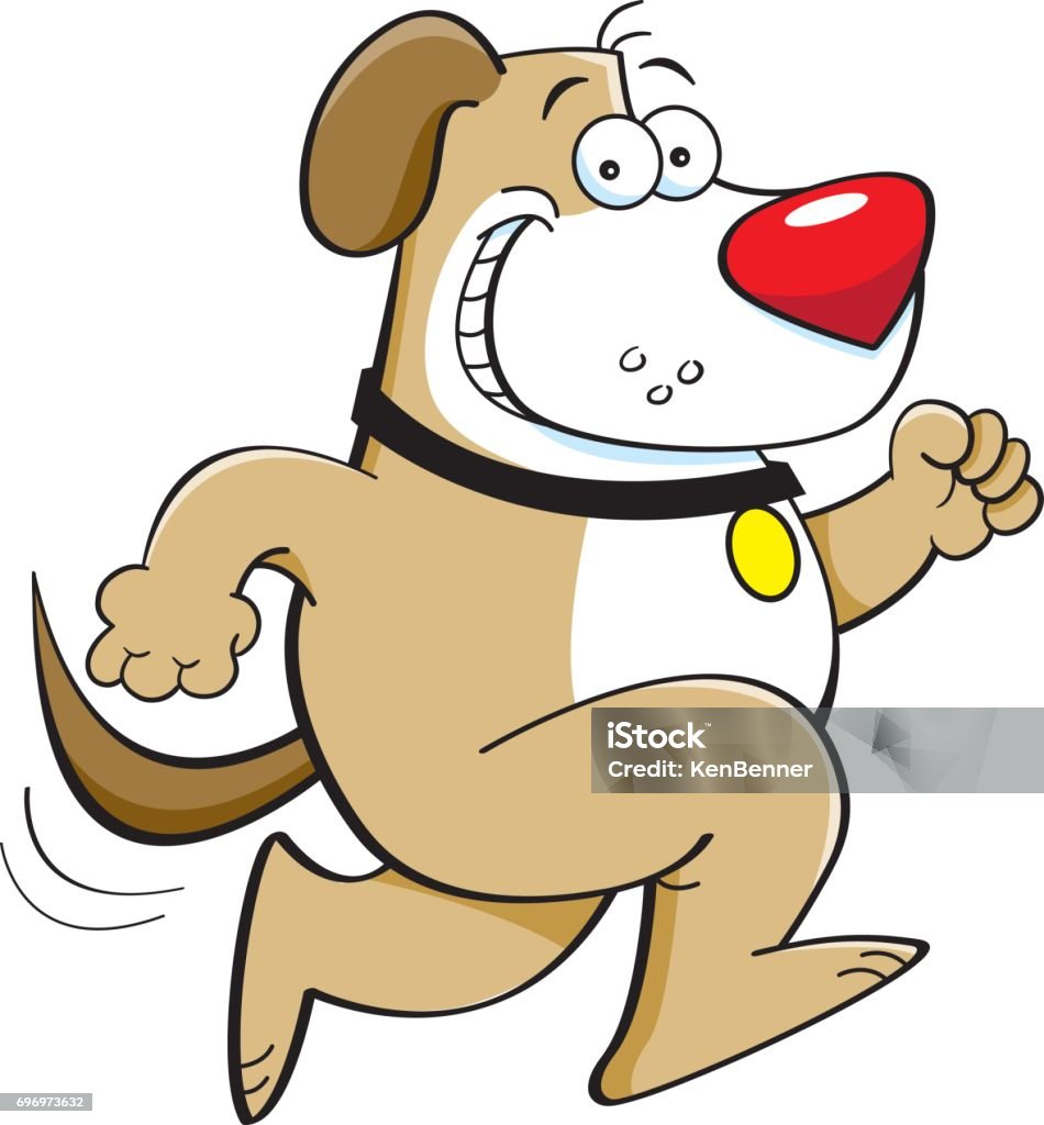 Cartoon Dog Running Stock Illustration - Download Image Now - Animal,  Canine - Animal, Cartoon - iStock