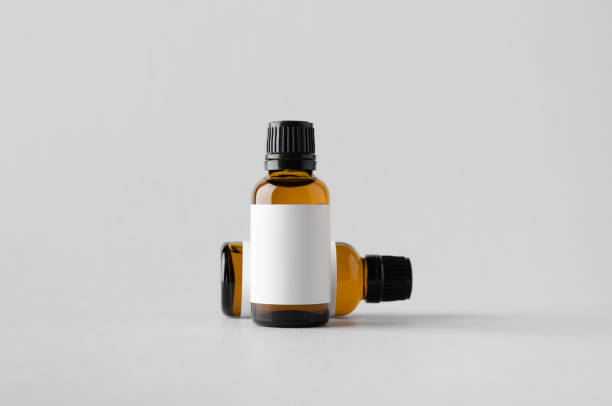 istock Dropper Bottle Mock-Up - Two Bottles. Blank Label 696978442