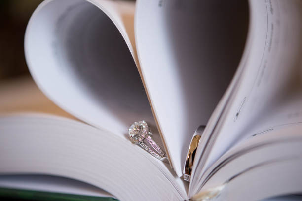 istock Diamond Ring And Heart Of Book 696978842