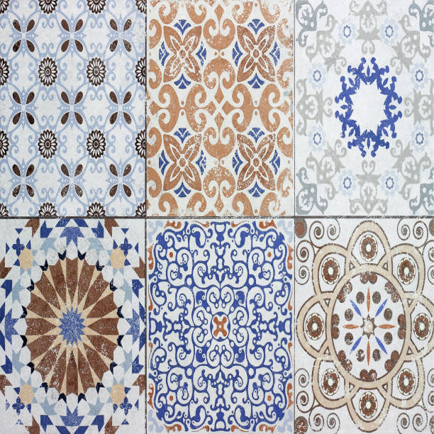 istock Colorful vintage ceramic tiles wall decoration 696981646