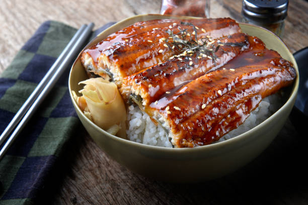 istock Japanese eel grilled with rice or Unagi don. 696992228