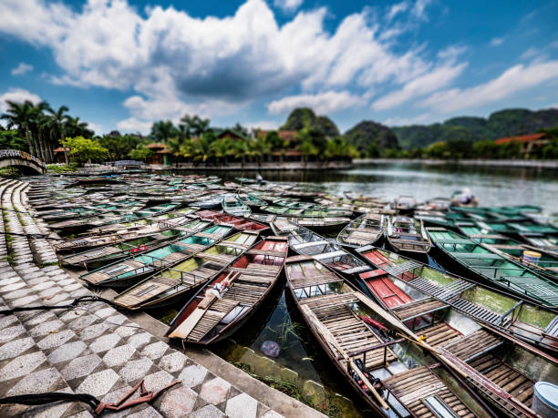 istock Boats in Tam Coc Ninh Binh Vietnam 696992354