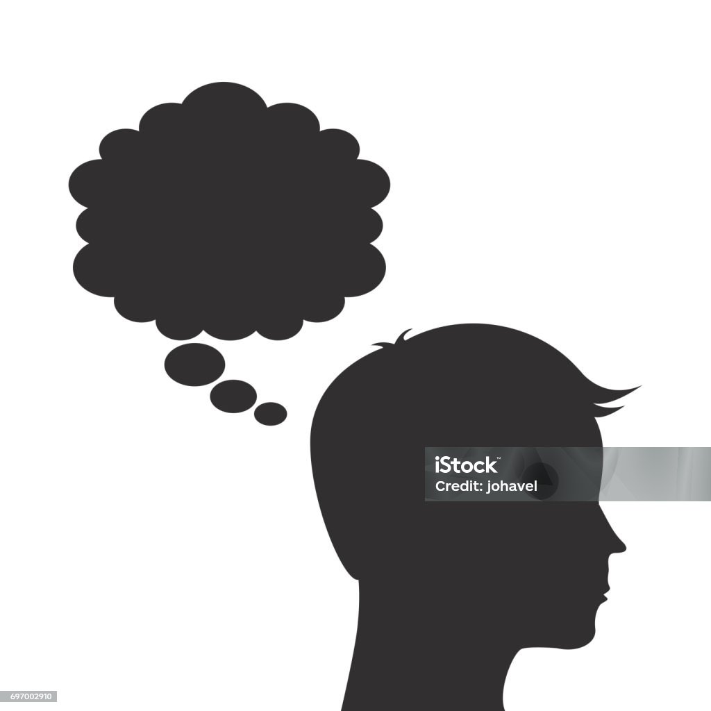 Human Thinking Picture Head Human Profile Thinking Stock Illustration - Download Image Now ...