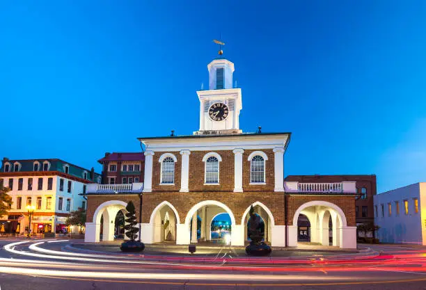 The historic Market House in downtown Fayetteville, North Carolina was built in 1838.