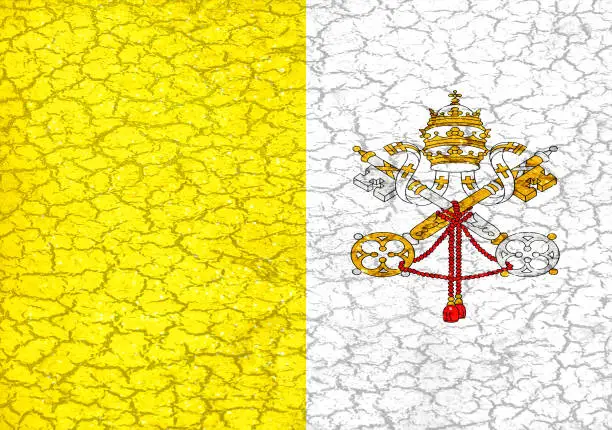 Photo of Vatican Grunge Style National Flag