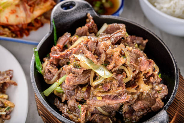 istock Delicious Grilled  Bulgogi , Marinated in soy sauce and garlic and ginger 697027802
