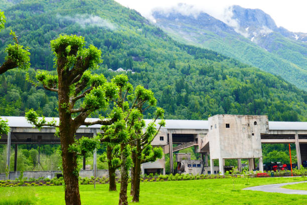 istock Old shut down industrial factory site in Odda, Norway 697030860