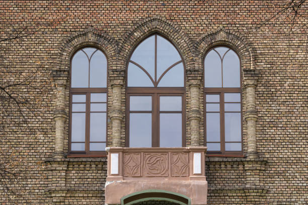 istock facade of administrative building with windows and a balcony 697058050