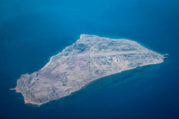istock Aerial high angle view to tropical island 697064232