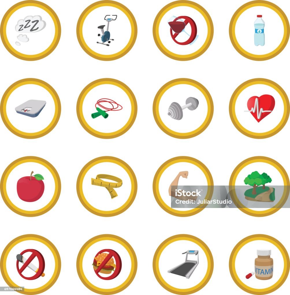 Ilustración de Círculo De Icono De Dibujos Animados De Estilo De Vida Saludable y más Vectores Libres de Derechos de Asistencia sanitaria y medicina - iStock Ilustración de Círculo De Icono De Dibujos Animados De Estilo De Vida Saludable y más Vectores Libres de Derechos de Asistencia sanitaria y medicina - iStock