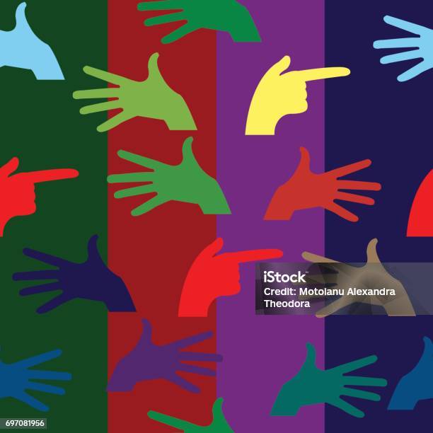 Adult Hand Pattern Hand Pattern Stock Illustration - Download Image Now - Adult, Art ...