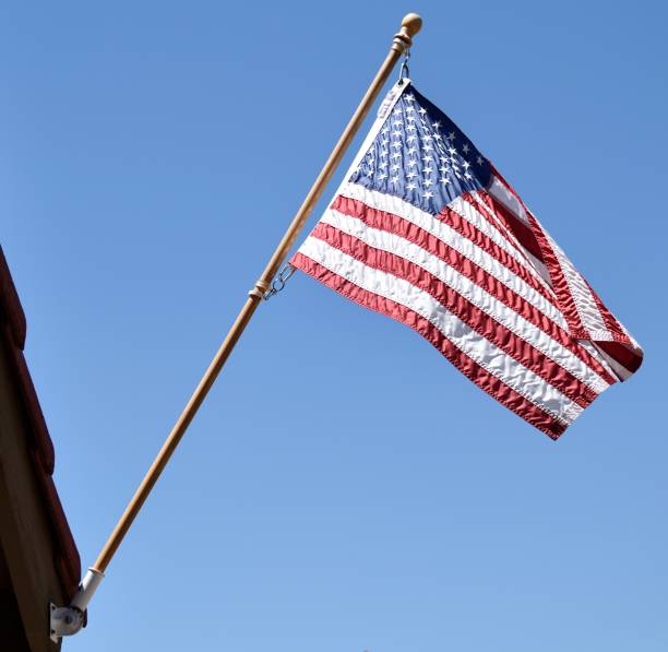 istock The American Flag at Home 697099062