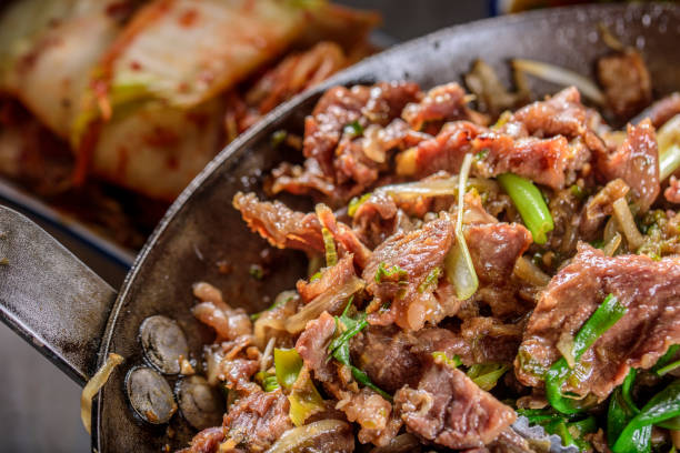 istock Delicious Grilled  Bulgogi , Marinated in soy sauce and garlic and ginger 697123252