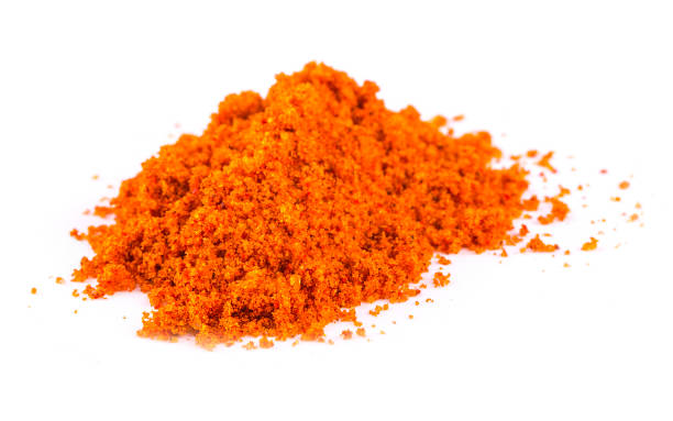 istock Red curry powder  on the white background. 697123512