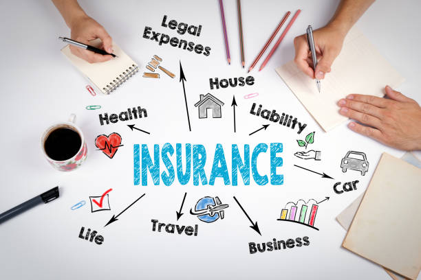 istock Insurance Concept. The meeting at the white office table 697131276