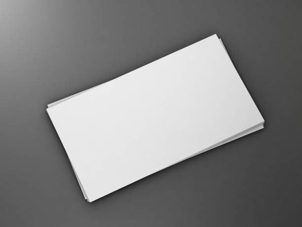 istock Mockup of business cards fan stack. 3D rendering 697135358
