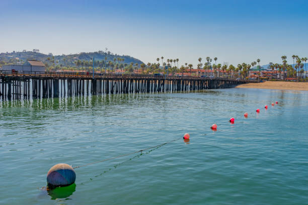 istock Santa Barbara Harbor with Stearns Wharf and shoreline(P) 697152722