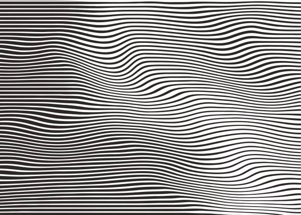 faliste, pomarszczone półtonowe wzorzec abstrakcyjne tło - engraving pattern engraved image striped stock illustrations