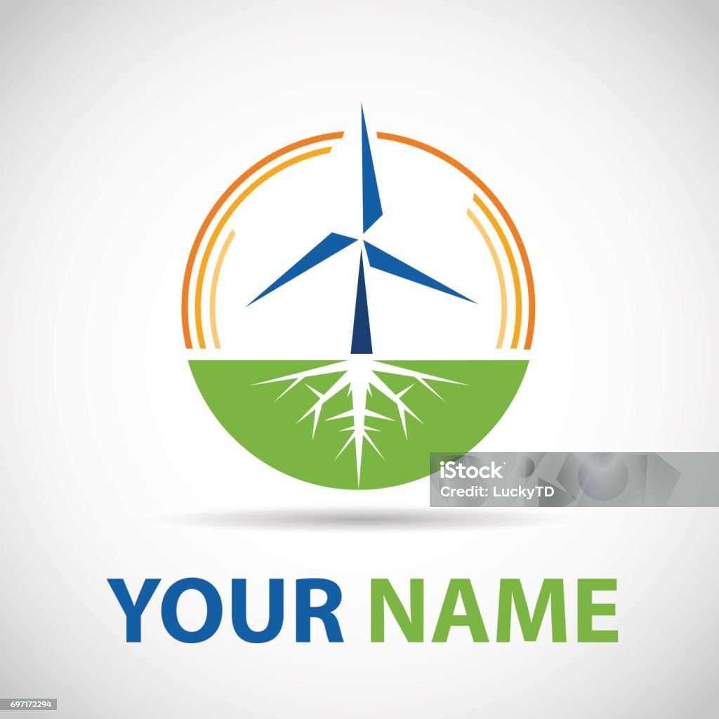 Wind Energy Lettering Vector Sign Wind Energy Stock Illustration - Download Image Now ...