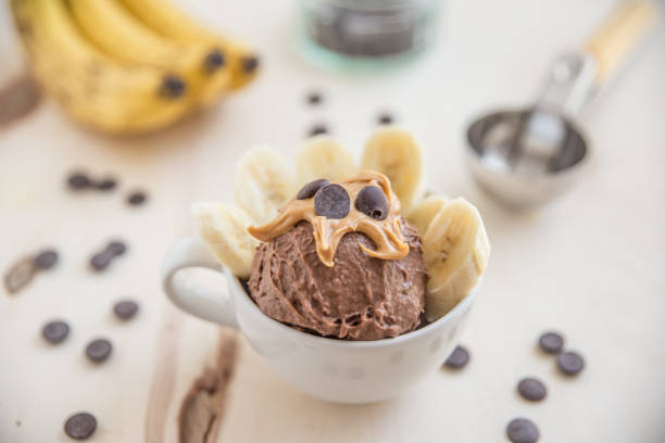 Peanut Butter Chocolates Bananas Ice Cream