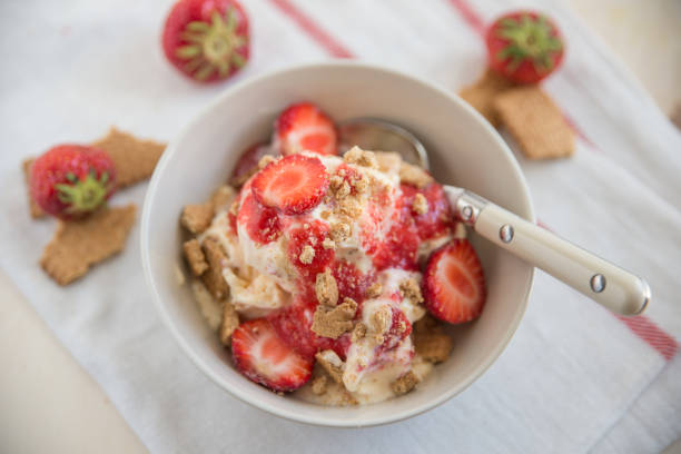 istock strawberry cheesecake ice cream 697173644