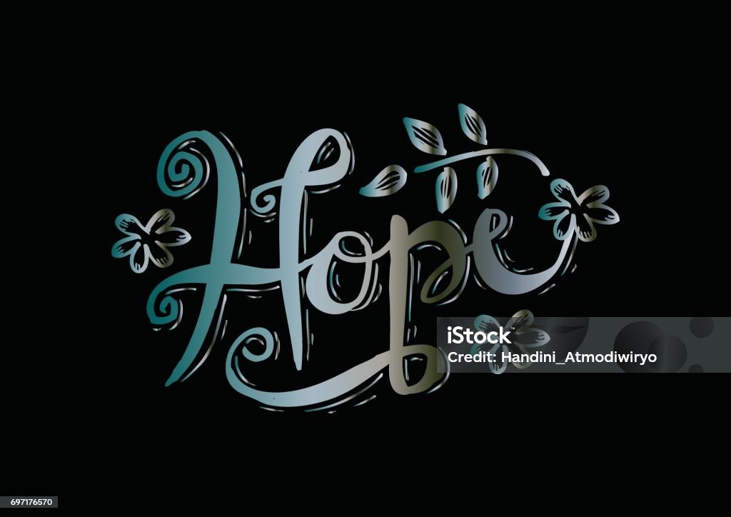 Hope Name Design Letter Design Hope With Floral Stock Illustration - Download Image Now ...