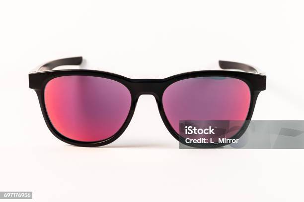 Red Reflection Sunglasses Isolated Stock Photo - Download Image Now - Sunglasses, White Background, Cut Out