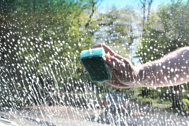 istock An image of cleaning a car window 697179664
