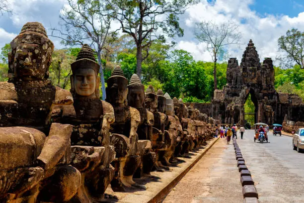 Stone Gate of Angkor Thom,Siemreap,Cambodia