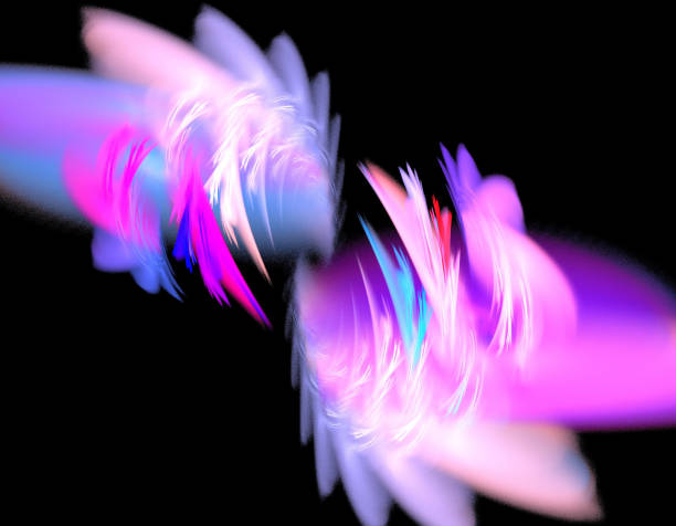 istock image of one Digital Fractal on Black Color 697183320