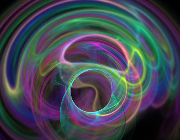istock image of one Digital Fractal on Black Color 697186084