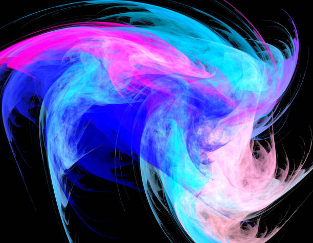 istock image of one Digital Fractal on Black Color 697187774