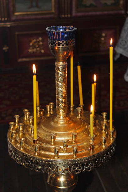 istock church candles burning in the candlestick 697198160
