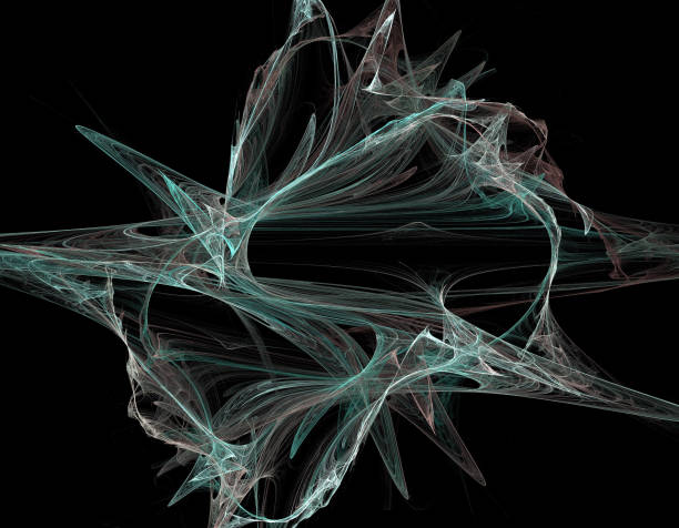 istock image of one Digital Fractal on Black Color 697198292