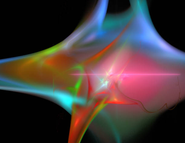 istock image of one Digital Fractal on Black Color 697200954
